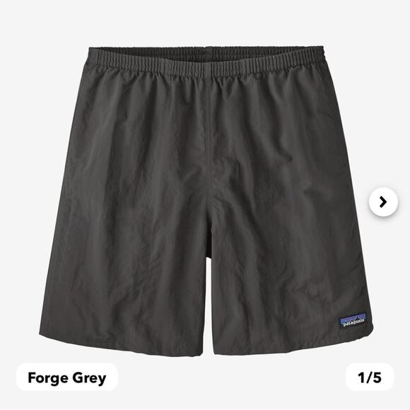 Patagonia Other - Patagonia Men's Baggies Longs - 7" Forge Grey Small